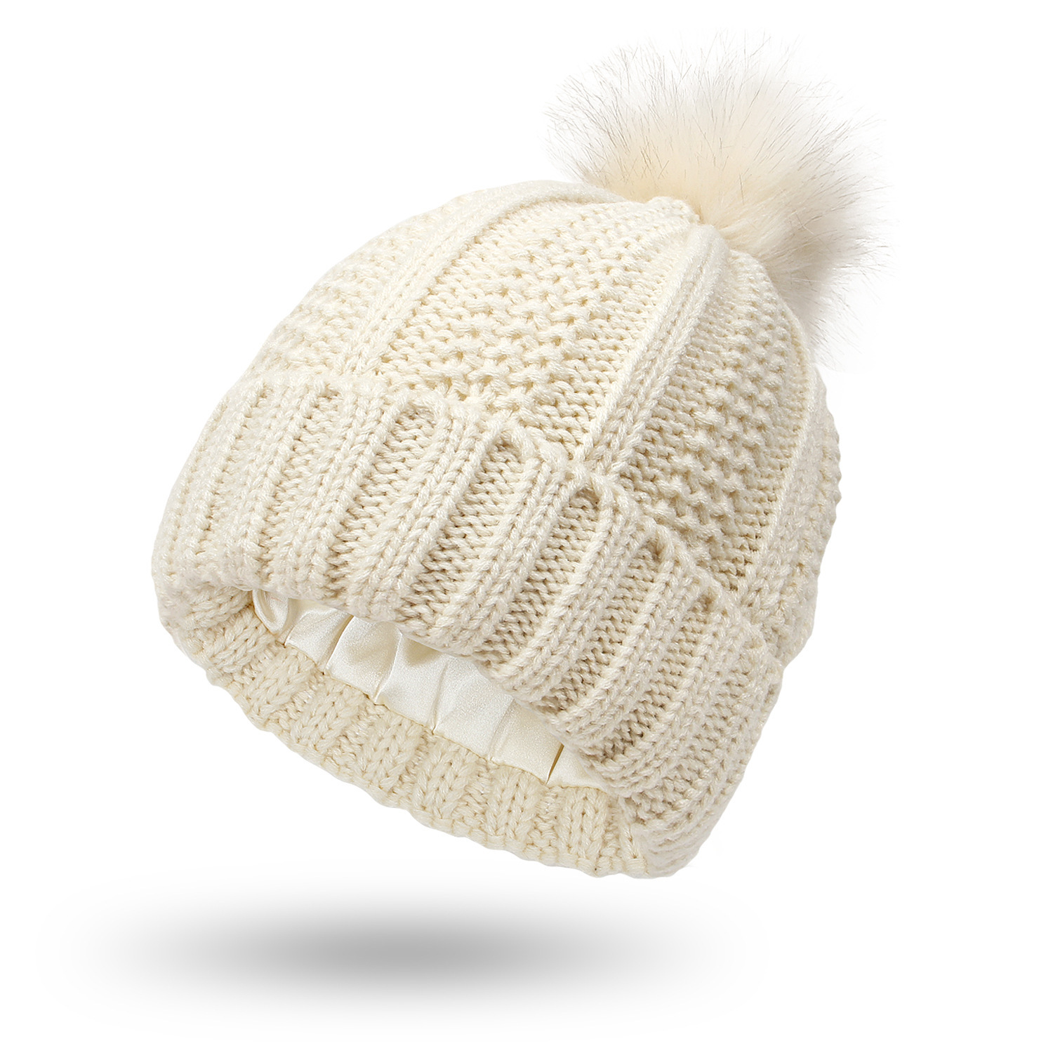 Satin Winter Pom Beanie - Image 6