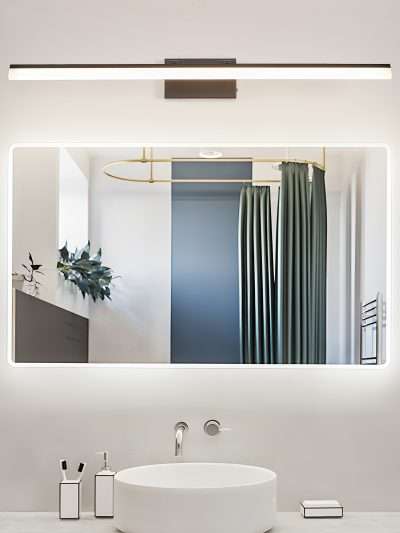 39 Inch Modern LED Bathroom Vanity Light -Sleek Black Metal Wall Light For Mirror, Dressing Room Or Sink Area